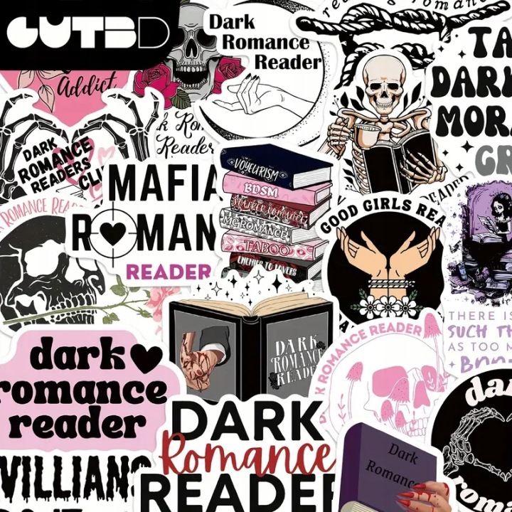 W106 AUTOCOLLANTS STICKER BOMB PLAQUETTES WLEPKI BOOKS DARK ROMANCE 50SZT