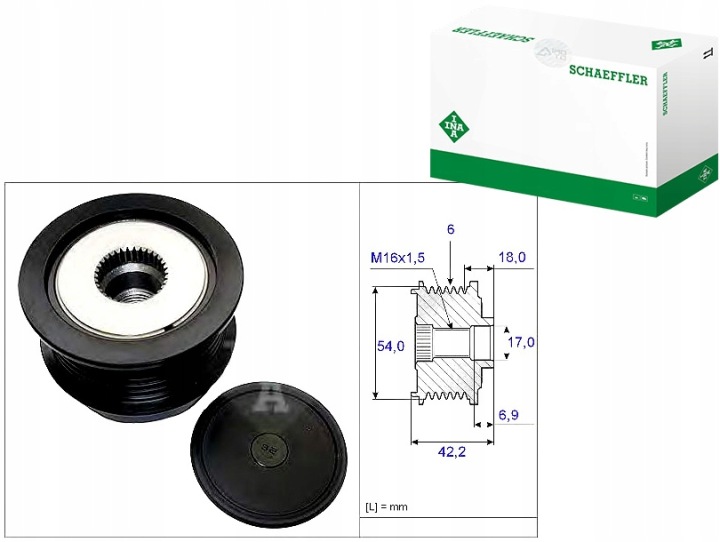 KOLO POULIE ALTERNATEUR CONVIENT VERS OPEL ASTRA H, ASTRA H GTC, ASTRA H/