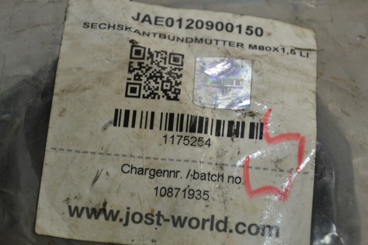 JOST JAE0120900150 ÉCROU ROTULE DE DIRECTION ESSIEUX M80 X 1,5 LHT