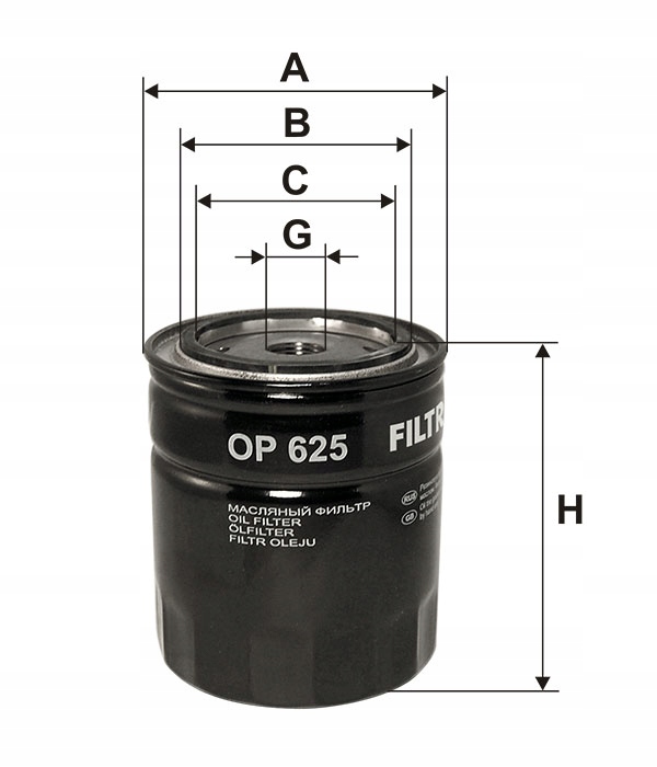 FILTRON OP 625 FILTRO ACEITES 