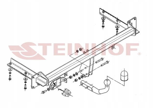 STEINHOF BARRA DE REMOLQUE GANCHO DE REMOLQUE OPEL ASTRA 3 UNIVERSAL (H) 10/2004- 