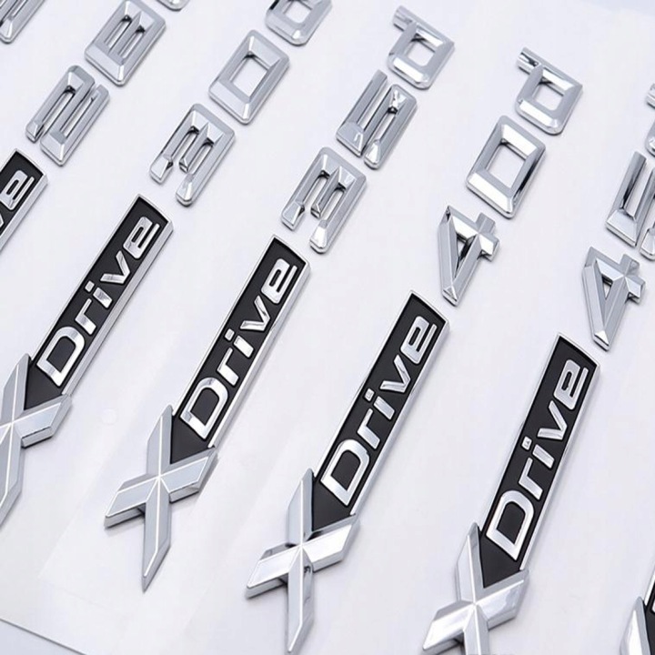 BMW XDRIVE 25D PORTES COUVERCLES DE COFFRE INSCRIPTION EMBLÈME CHROME DROIT GAUCHE X1 X3 X4 X5 X6