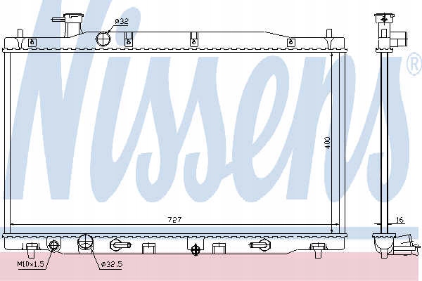 RADIATEUR MOTEUR NISSENS 19010RZAA51 010025N HD22