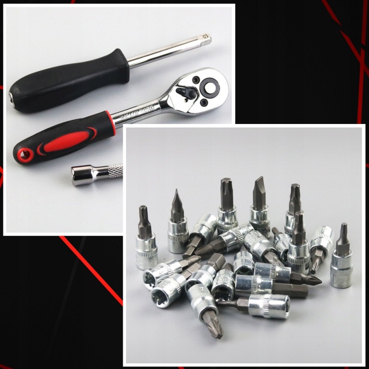 KIT CLÉS NASADOWYCH OUTILS CLÉS NASADOWE TORX COFFRE DE RANGEMENT COLLECTEUR 46EL