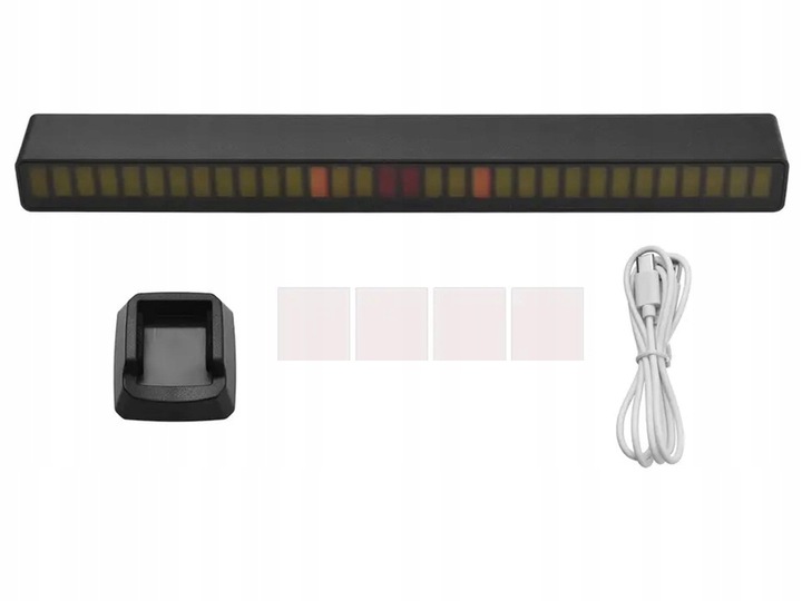 LEDY USB REAKCJA AL DZWIEK MULTIKOLOR NEON BRIDA RGB DIODO LUMINOSO LED MRUGA BATERÍA 