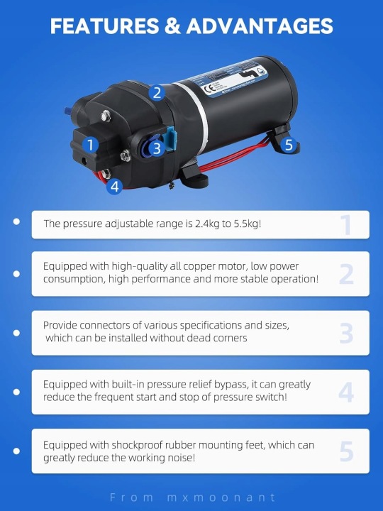 POMPE MXMOONANT AUTOMATIQUE 24V 130W 17L/MIN CICHA VERS REMORQUE LODZI