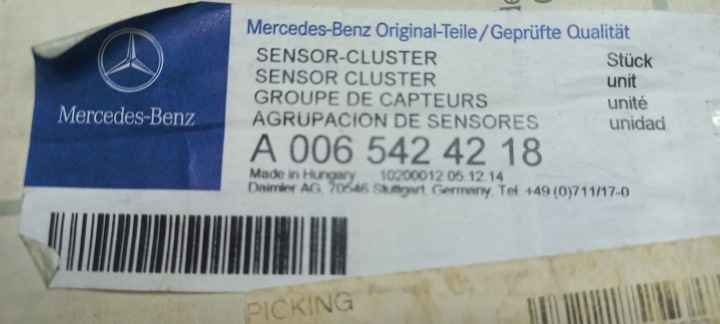 CAPTEUR ACCÉLÉRATION MERCEDES VIANO W639 SPRINTER 906 CRAFTER A0065424218
