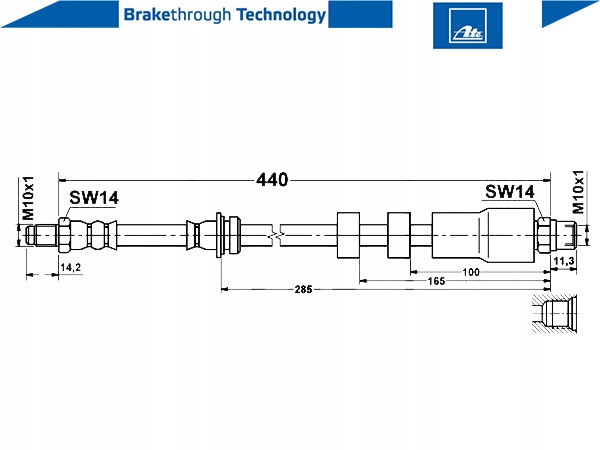 ATE 24.5113-0440.3 CABLE DE FRENADO ELÁSTICO 