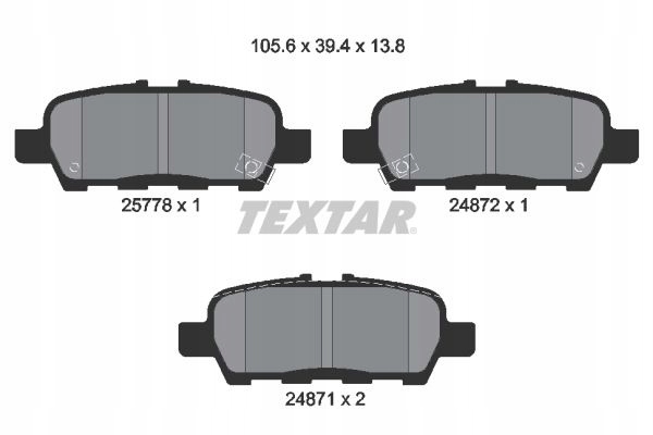 KLOCEK DE FRENADO KIT PARTE TRASERA INFINITI EX, FX, G, M, M 