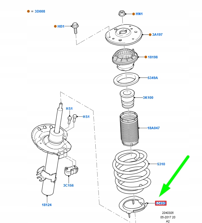FORD MONDEO MK4 RONDELLE ANTYWIBRACYJNA RESSORTS SUSPENSIONS 1446306