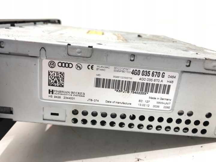 RADIO AUDI A6 C7 4G0035670G 11-18 SYNTONISEUR