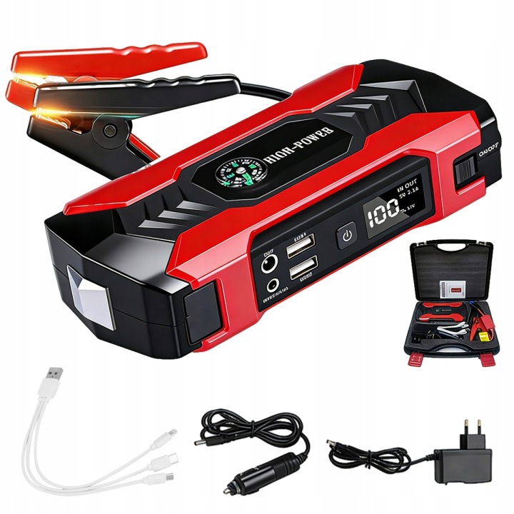PUISSANT JUMP DÉMARREUR DÉMARRAGE BOOSTER POWERBANK 12V KIT 28000 MAH