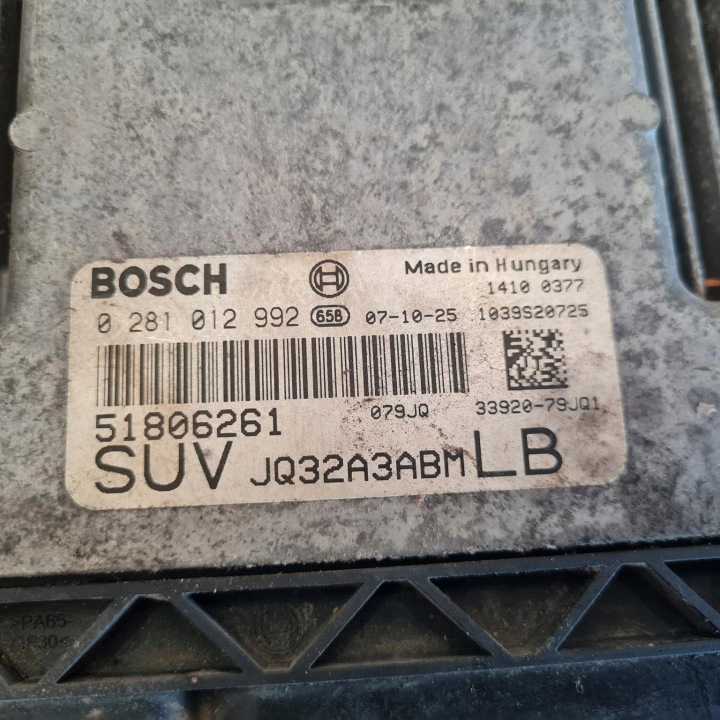 FIAT SEDICI SUZUKI SX4 4X4 1.9 CONTRÔLEUR ORDINATEUR 0281012992 FAP EGR ARRÊT