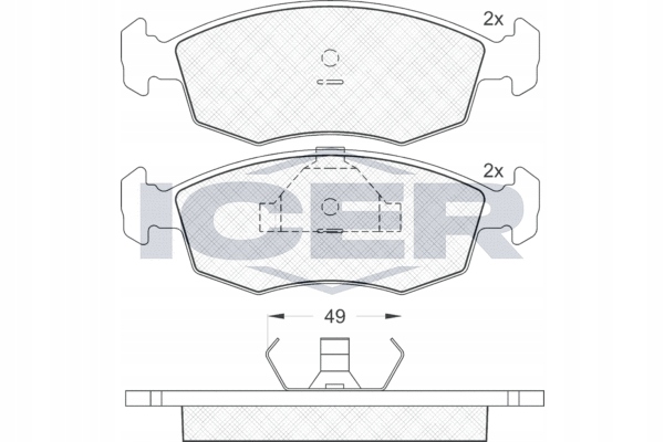 ICER PADS BRAKE P ESCORT 1.8 2.0 90- photo 4 - milautoparts-fr.ukrlive.com