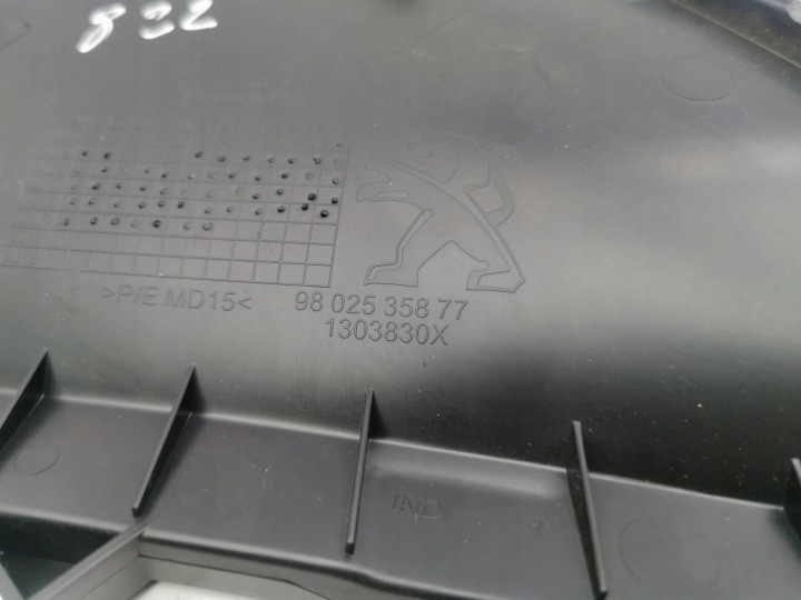 PEUGEOT 308 2017 ZASLAPKA LATÉRALE TABLEAU DE BORD INSTRUMENTATION 9802535877