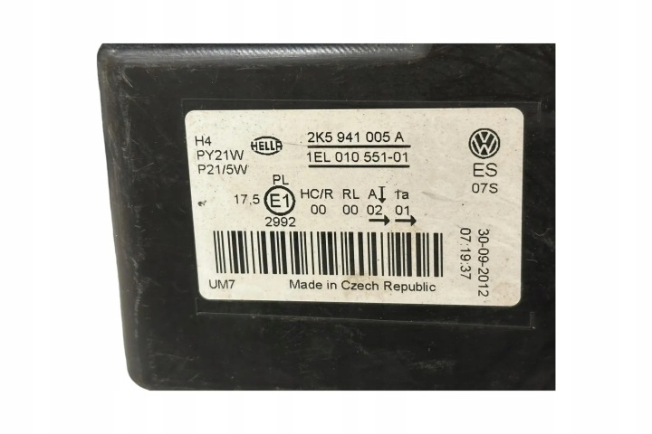 PHARE GAUCHE AVANT VW CADDY III FURGON (2KA, 2KH, 2CA, 2CH) 2K5941005A