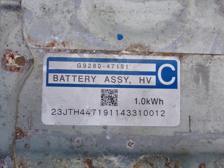 PRIUS PLUS 1.8 B HYBRIDE 17R 136KM 2ZR-FXE BATTERIE BATTERIE G9280-47191