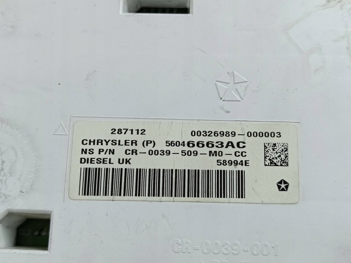 2012 JEEP GRAND CHEROKEE COMPTEUR 00326989000003
