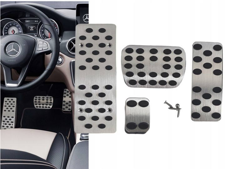 REVÊTEMENTS SUR PÉDALES MERCEDES ESSENCE CLA GLA M GL R X164 X166 C177 2014-2023