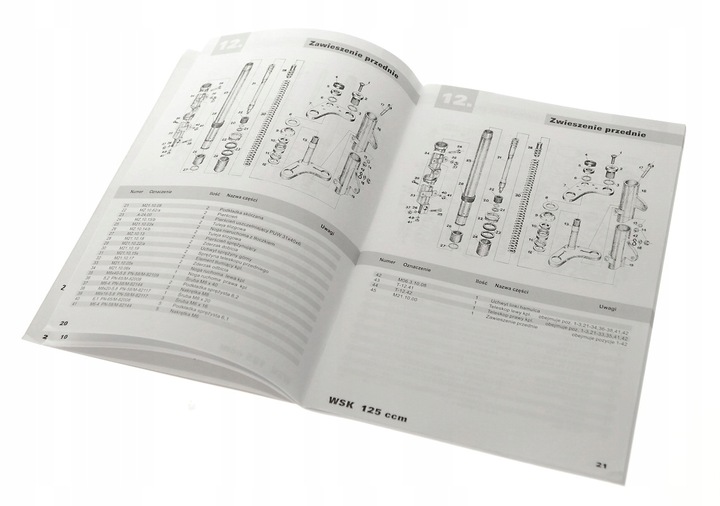 LIBRO MANTENIMIENTO KATALOG PIEZAS DE REPUESTO WSK 125 