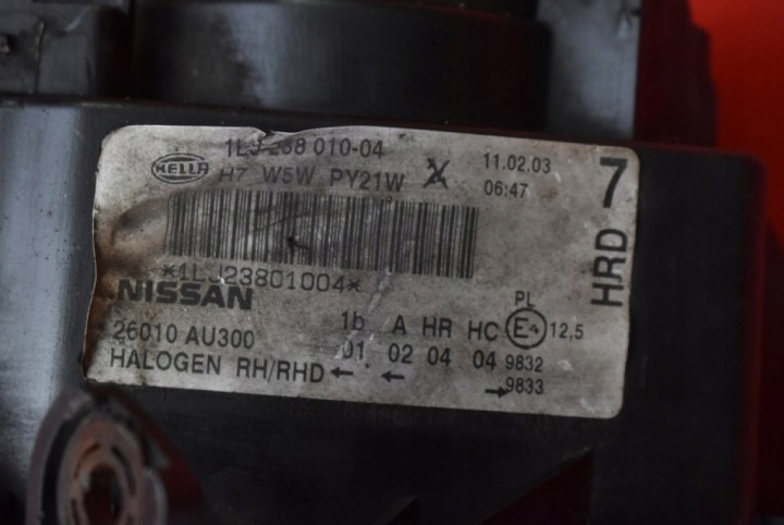 PROJECTEUR DROIT PHARE AVANT XÉNON EUROPE 26010AU300 NISSAN PRIMERA P12 01-08