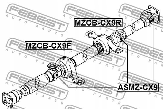 CROISILLON ARBRE DE TRANSMISSION 24X64 FEBEST ASMZ-CX9