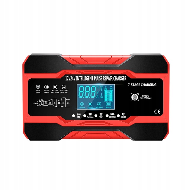 AUTOMATIQUE CHARGEUR WETU VERS AKUMULATOROW LIFEPO4 AGM ZELOWYCH 12V 10A
