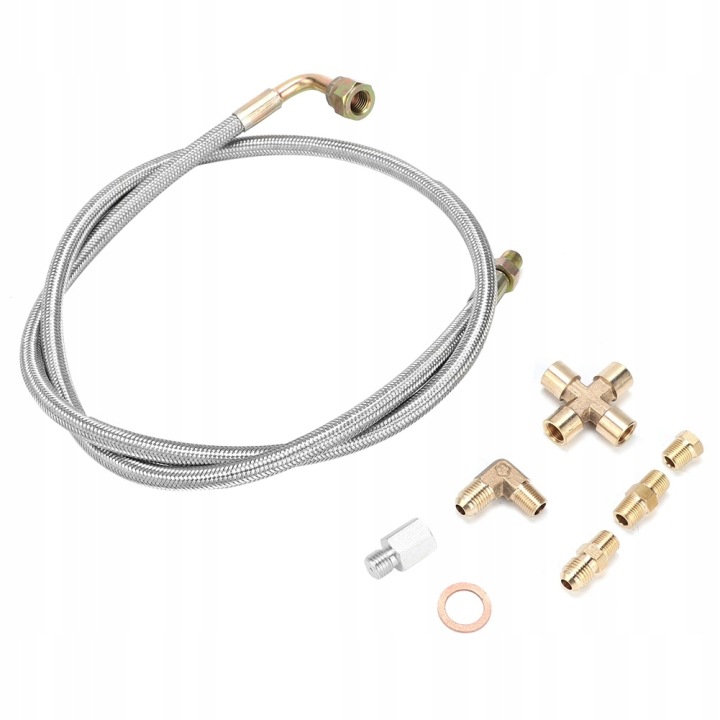 36-CALOWY PLECIONY ACIER FIL TURBO CHARGE 1/8 NPT PASUJACY VERS AW