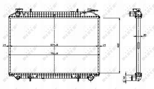 RADIATEUR MOTEUR CONVIENT VERS NISSAN SERE 509534 NRF