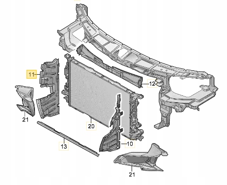 GUIDE D'AIR GUIDE AUDI A6 4G0121284