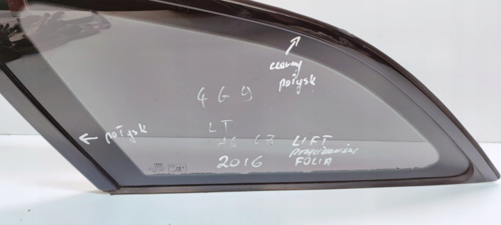 VITRE CARROSSERIE AUDI A6 C7 LIFT AVANT GAUCHE ARRIÈRE 2016R BRILLANT 4G9845297