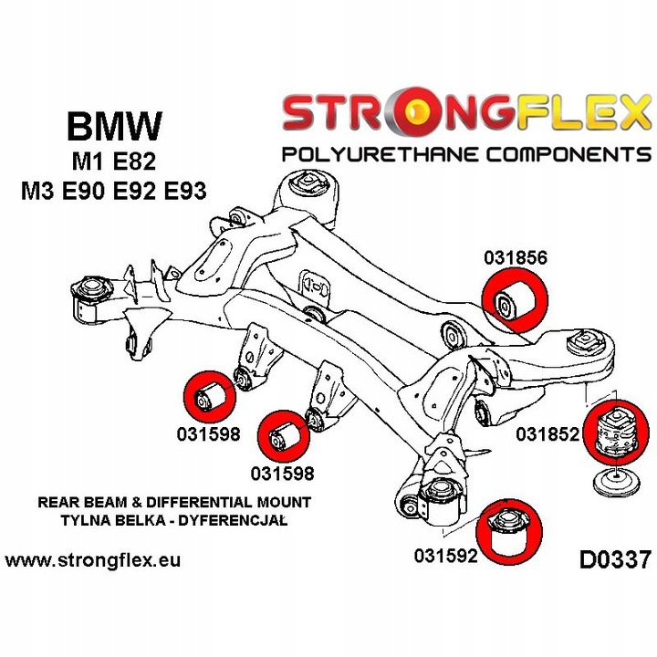 BLOQUE SILENCIOSO SUJECIÓN TRASERO DIFERENCIAL PARTE DELANTERA BMW 