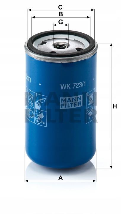 FILTER FUEL WK723/1/MAN MANN FILTERS 