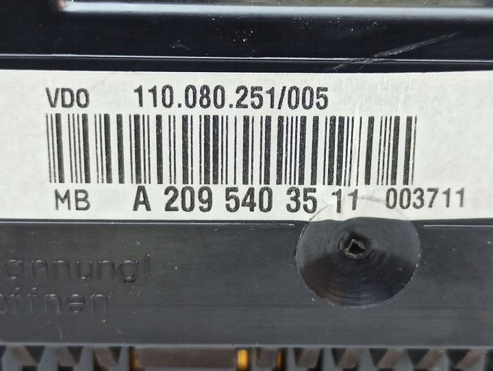 MERCEDES-BENZ CLK A209 C209 COMPTEUR COMPTEUR DE VITESSE A2095403511