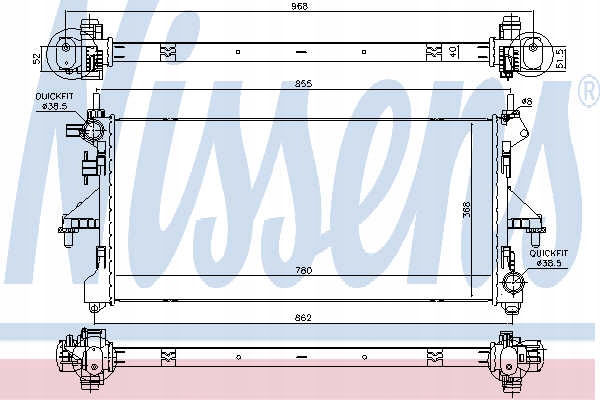 RADIATEUR MOTEUR NISSENS 1367533080 080113N 8MK37