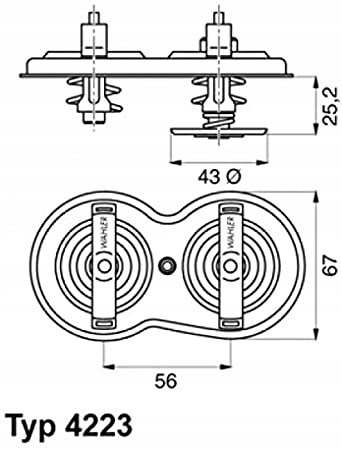 WAHLER 4223.83D THERMOSTAT CZYNNIK REFROIDISSEMENT 4223.83D