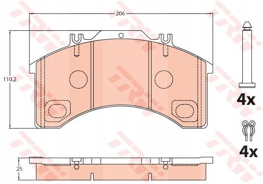 PADS BRAKE IVECO EUROCARGO 91- photo 2 - milautoparts-fr.ukrlive.com