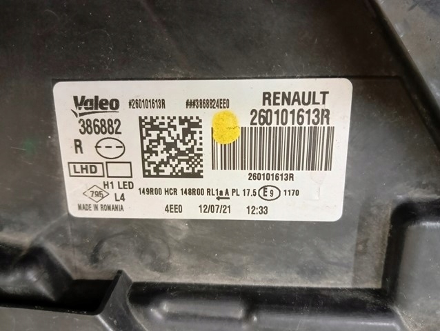 PHARE DROITE DROIT COMPLET LED DACIA DUSTER II 2 LIFT 21-24R