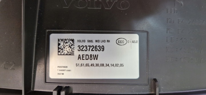 VOLVO S90 V90 COMPLET LED MID PHARE AVANT AVANT DROITE 2016-2025R