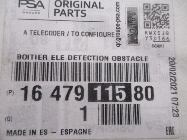 DS3 CROSSBACK MODULE CONTRÔLEUR PDC 9832121480