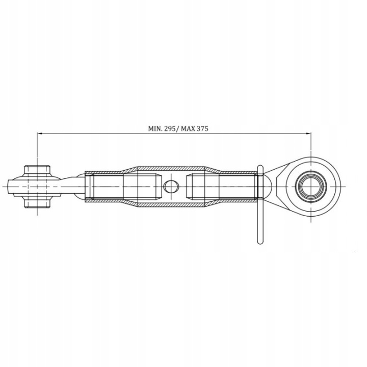 CONNECTEUR CENTRAL KAT.1, 27X3 LONGUEUR TUYAUX 180 MM DL,295-375 MM 1020132000