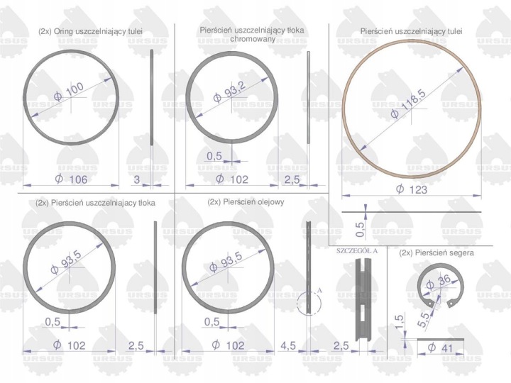 KIT RÉPARATION MOTEUR C-330 ORIGINAL URSUS URSUS 50000010U