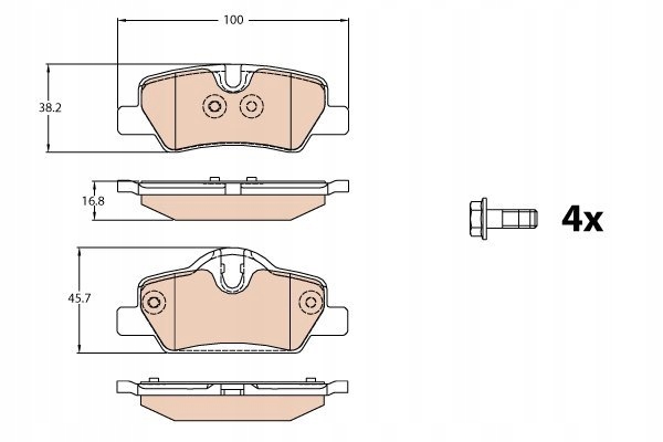 TRW ZAPATAS DE FRENADO MINI PARTE TRASERA COOPER/ONE 1,5-2,0 13- 