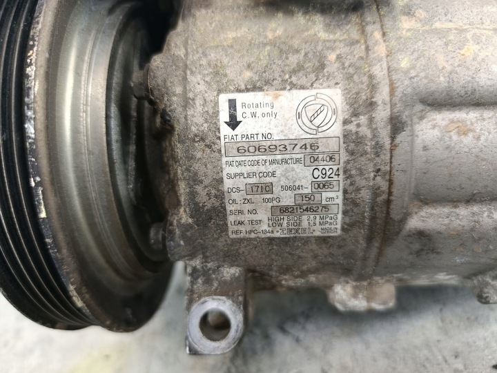 POMPE COMPRESSEUR DE CLIMATISATION ALFA ROMEO 159 60693746 ZEXEL 2.2 JTS