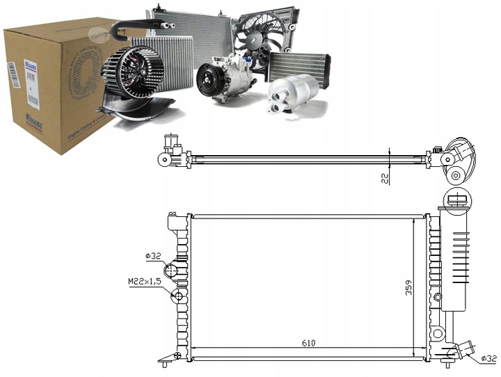 NISSENS 63713A CHLODNICA, SYSTÈME REFROIDISSEMENT DE MOTEUR photo 1 - milautoparts-fr.ukrlive.com