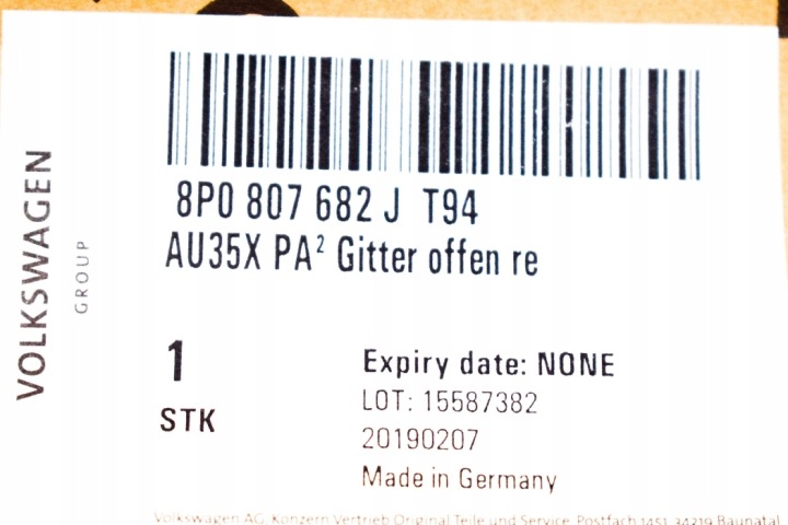 AUDI A3 8P DROITE PROTECTION ANTIBROUILLARD CHROME 8P0807682JT94ORYGINALNA 2011