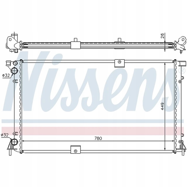 CHLODNICA, SISTEMA DE REFRIGERACIÓN DEL MOTOR NISSENS 63818A 