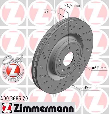 DISCOS ZAPATAS PARTE DELANTERA ZIMMERMANN MERCEDES CLASE M 