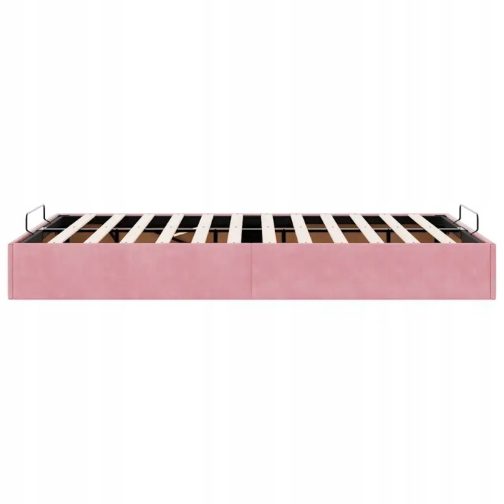 VIDAXL CHÂSSIS ROULEMENTS OTOMANA SANS MATERACA, ROZOWA, 120X200 CM, AKSAMIT