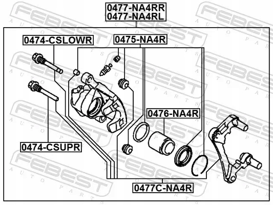 FEBEST SOPORTE DE FRENADO 0477-NA4RL 